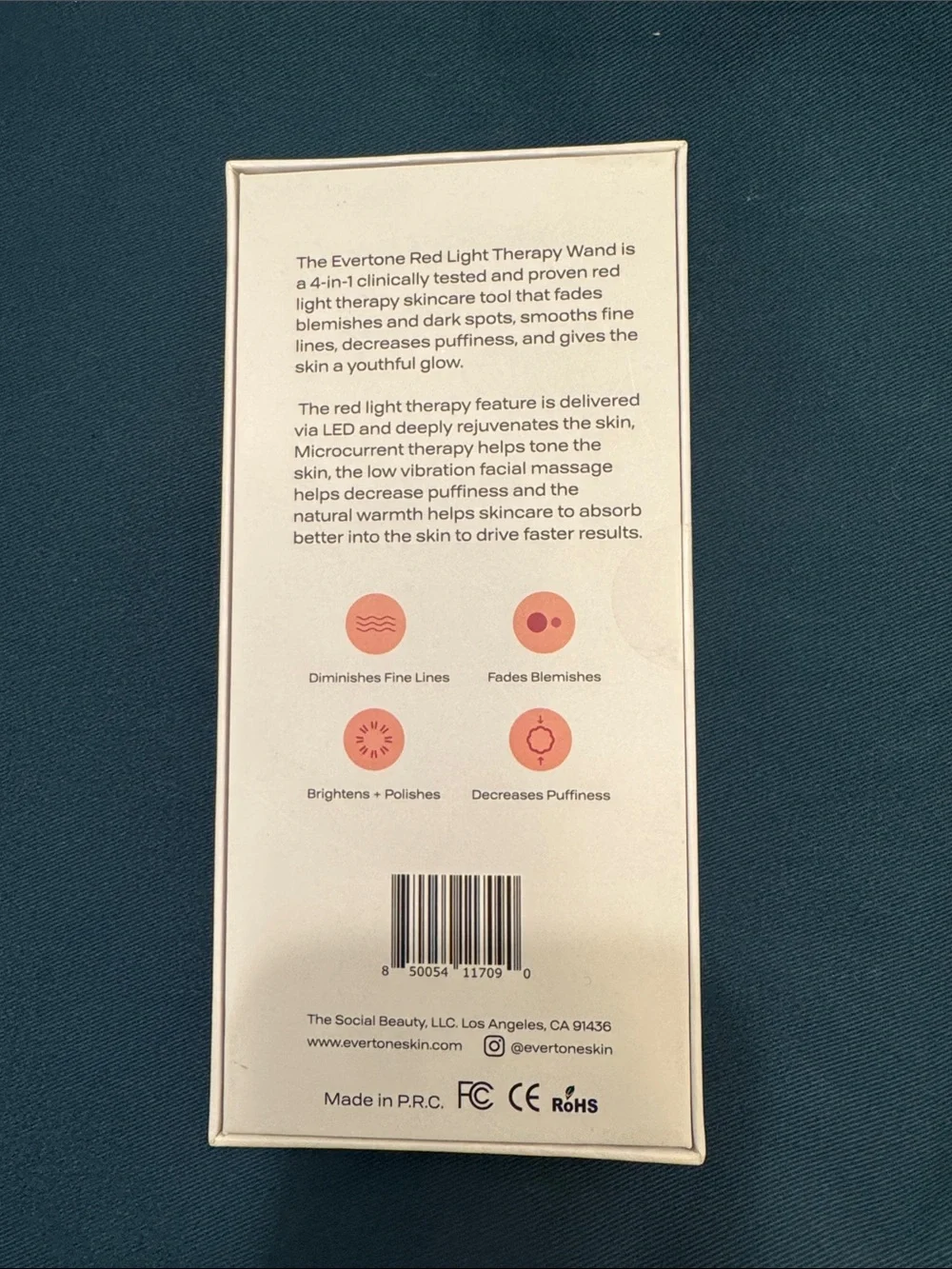 evertone Infrawave Red Light Therapy Wand - NIB